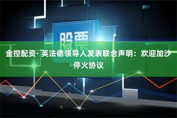 金控配资· 英法德领导人发表联合声明：欢迎加沙停火协议