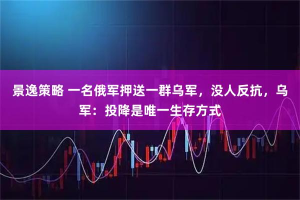 景逸策略 一名俄军押送一群乌军，没人反抗，乌军：投降是唯一生存方式